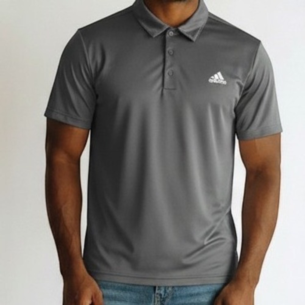 Adidas Golf Polo Shirt Mens 2XL Gray Short Sleeve Performance ADVS20R722